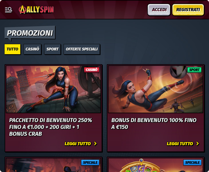 Allyspin Casino Bonus