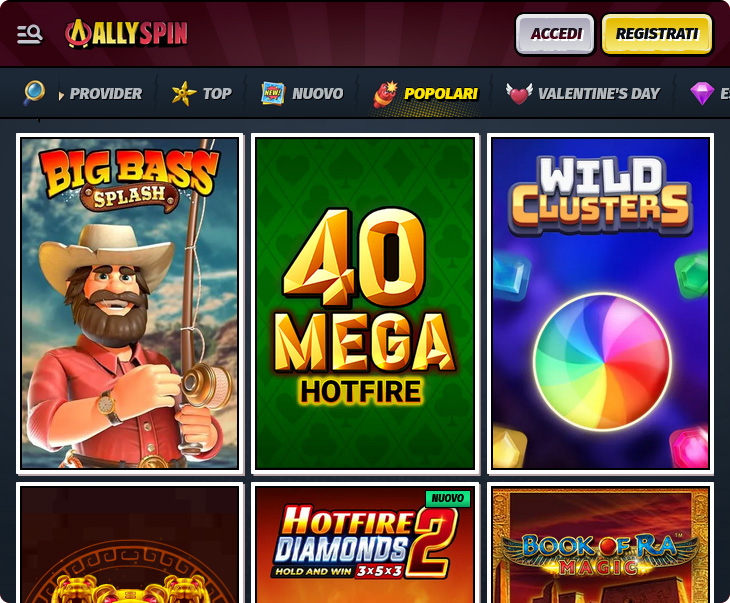 Allyspin Casino Giochi