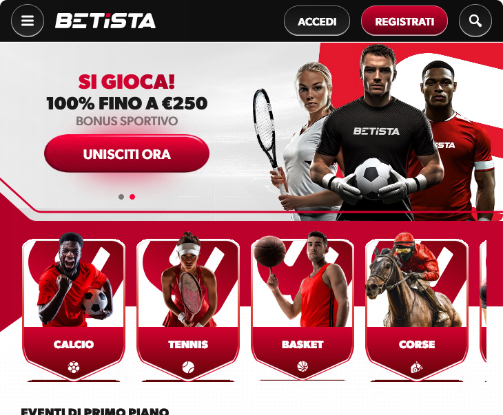Betista Casino Bonus di Benvenuto