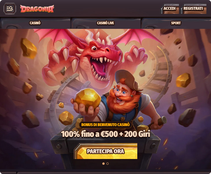 Dragonia Casino Bonus di Benvenuto