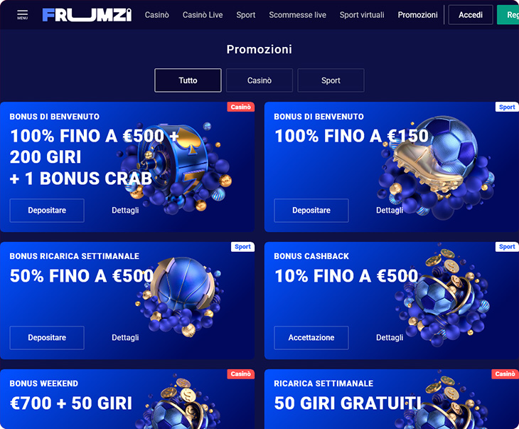 Frumzi Casino Bonus