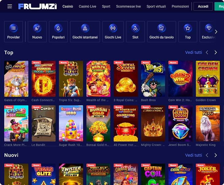 Frumzi Casino Giochi
