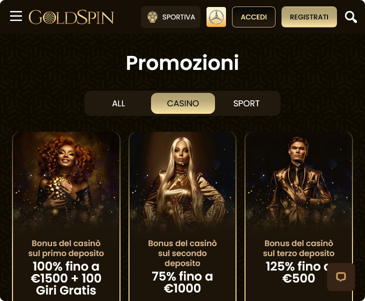 Bonus del Casinò Goldspin