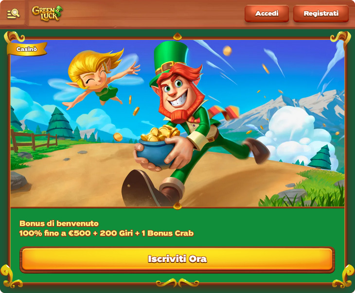 Greenluck Casino Bonus di Benvenuto