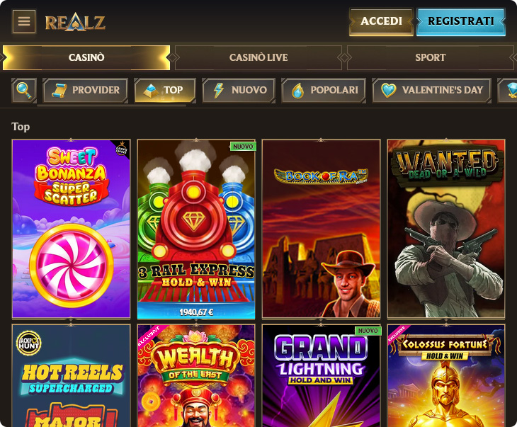 Realz Casino Giochi