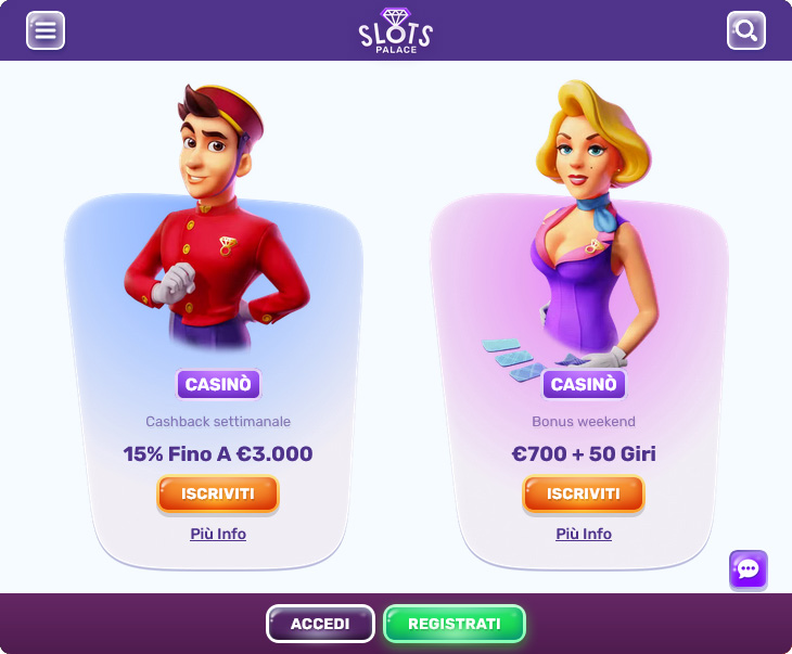 Bonus del Casinò SlotsPalace