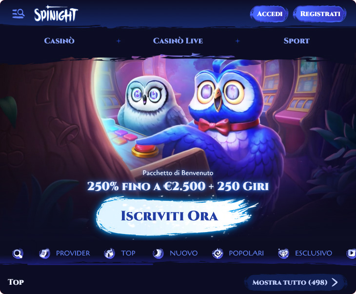 Spinight Casino Bonus di Benvenuto