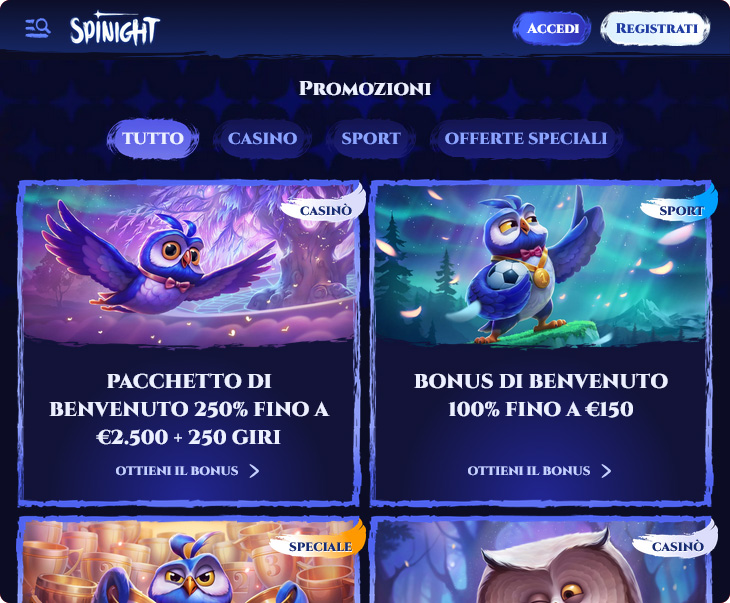 Spinight Casino Bonus