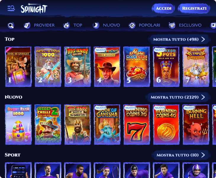 Spinight Casino Design