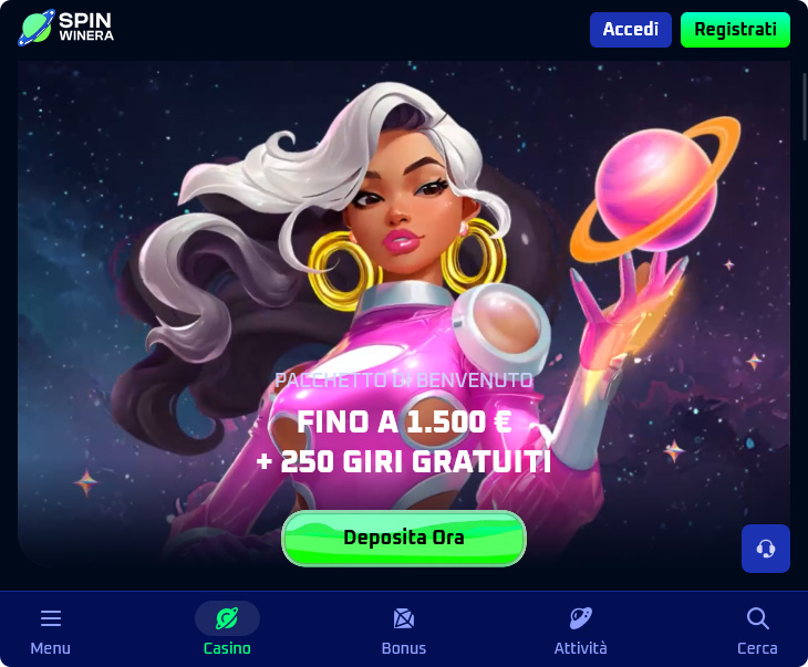 Spinwinera Casino Bonus di Benvenuto