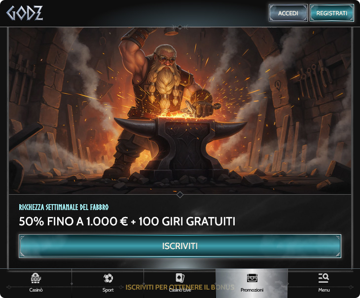 Godz Casino Bonus