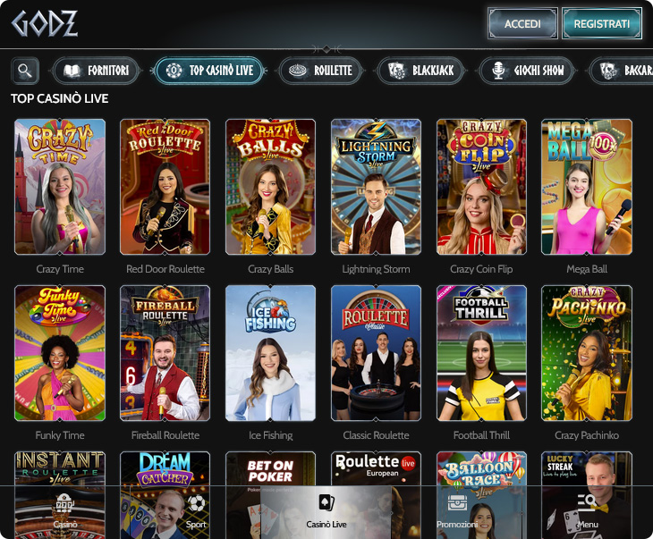 Godz Casino Giochi