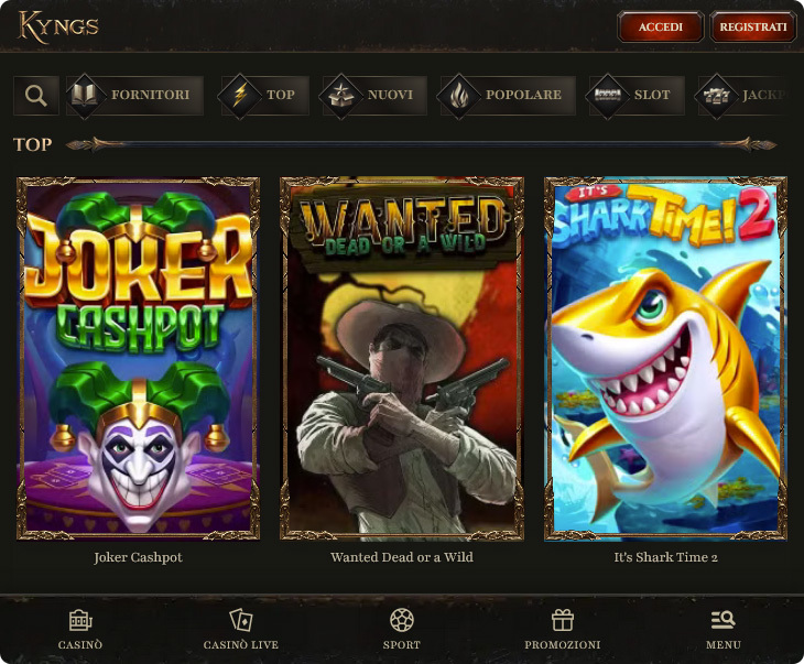 Kyngs Casino Giochi