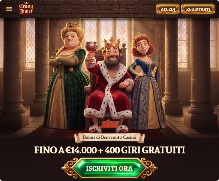 CrazyTower Casino Bonus di Benvenuto