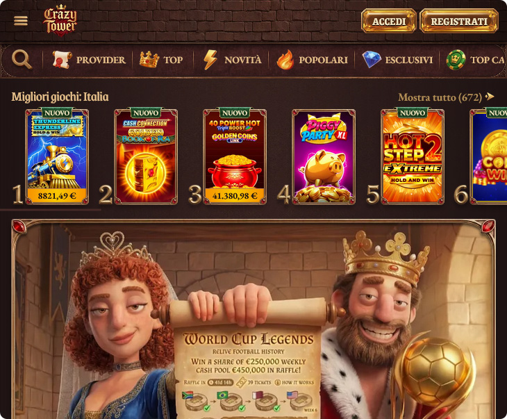 CrazyTower Casino Design